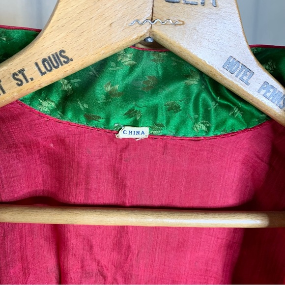 50s China Silk Embroidered Pajamas - Picture 8 of 16